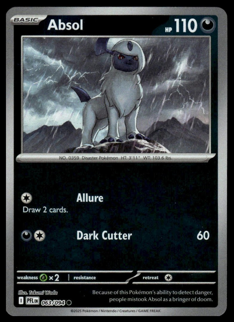 Absol ME02: Phantasmal Flames #063/094 Reverse Holo NM