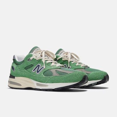 U991GV2 New Balance 991V2 Made in UK Grounded Pastels Mineral Green (Herren)