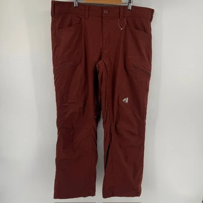 Eddie Bauer First Ascent Fleece Lined Hiking Outdoor Pants Mens 38x30 Rust Red - Image 1 of 4
