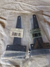 Black Powder-Coated Light Duty Tee Hinges 152mm 2 Pack