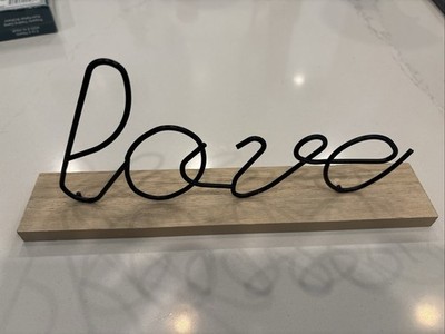 Metal Wrought Iron Word wall art 13'' (Love/Live)