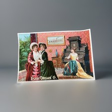 Estey Organ Co - Brattleboro, VT - Ladies in the Parlor - Victorian Trade Card