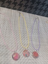 Kids Girl Teen Jewelry Yellow/Pink/Purple Handmade Jewelry Lot Of 3