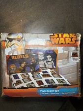 Disney STAR WARS Twin Sheet Set 3 Piece Cotton Child Bed Set - NEW Rebels