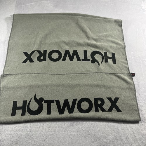 Hotworx Yoga Towel Non Slip Microfiber Workout Fitness Mat Towel Absorbent Gray