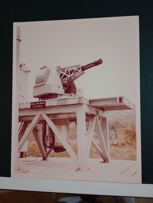 Photo_ Naval Gun Mnt (prototype  Phalanx ) circa 1976  (L GUN MOUNT EX 83 MOD )