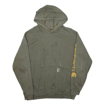 CARHARTT Hoodie à Capuche Vert Homme Style Pullover, Coton Mélangé - Photo 1/4