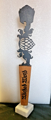 WICKED WEED BWEWING IPA ALE BARREL WOOD TAP HANDLE 13'' Ashville NC