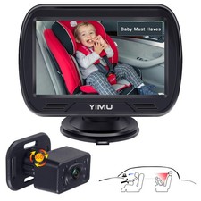 HD720P Baby Car Camera with 4.3" Monitor, Night Vision, 360  Rear Seat View