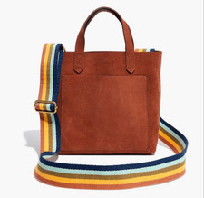 Bandolera Madewell The Small Transport de cuero nobuck en sidra especiada Rainbow St