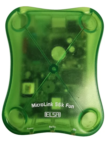 Vintage Green Elsa Microlink 56k Fun Modem D/16kHz No Power Supply