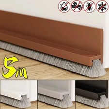 5 Meter Self adhesive Draught Excluder Brush Strip Door Window Seal Tapes UK