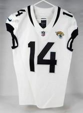 2021 Jacksonville Jaguars Kendric Pryor #14 Game Issued White Jersey 40 DP74863