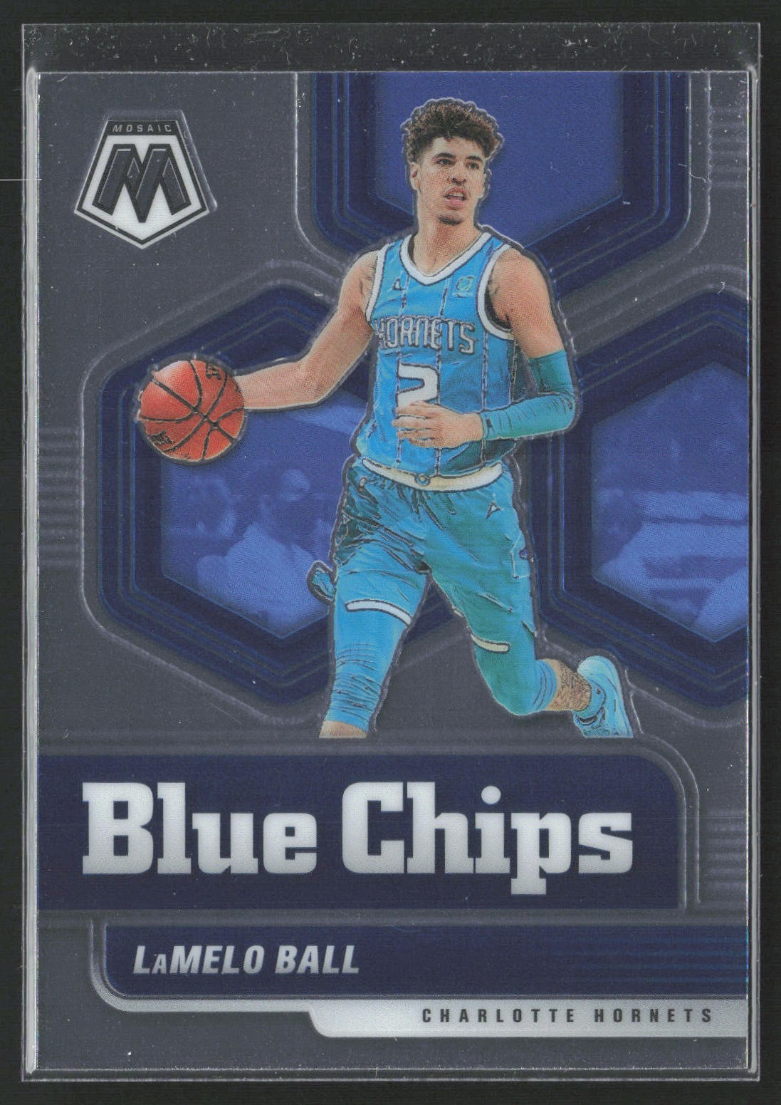 2020-21 Panini Mosaic #9 LaMelo Ball Blue Chips