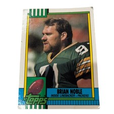 Brian Noble Green Bay Packers Topps Football Trading Card 1990 Topps