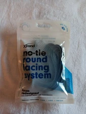 Round Lacing. Elastic No Tie 2 Shoelaces/2 Locks/2 Clips-Gray. Ships Free 