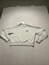 VTG John Golt Cali White Cropped Sweatshirt Embroidered Made In USA! Sz. L, 4378