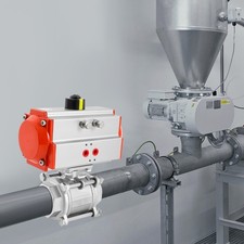 2" Pneumatic Air Actuated Ball Valve Single Acting Spring Return Stainless Steel