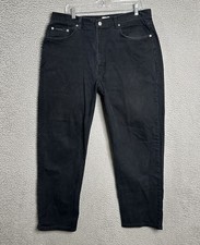 Vintage Calvin Klein Jeans Mens 36x30 34x30 Black Denim Easy Fit Straight