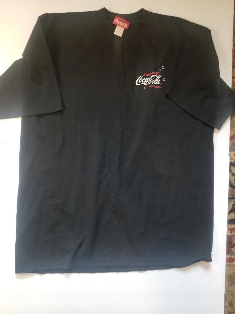 T-shirt De Noël Coca-Cola Homme – Noir, Motif Père Noël, Taille L (occasion)