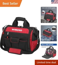 Durable 16" Tool Organizer Bag with Rubber Base & 46 Pockets for Professionals