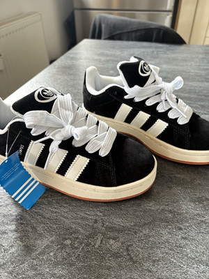 adidas Campus Herren Sneaker Low Top Schnürung Schwarz/Weiß EU 37