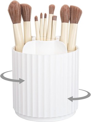 Anyoifax Makeup Brush Holder Organizer 360°Rotating Make Up Brushes Container fo