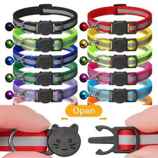 Reflective-Breakaway Cat Collars with Bells,Safety Buckle