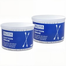 1000 Count Dual Tip Cotton Swabs with Pointed and Rounded Ends Biodegradable ...