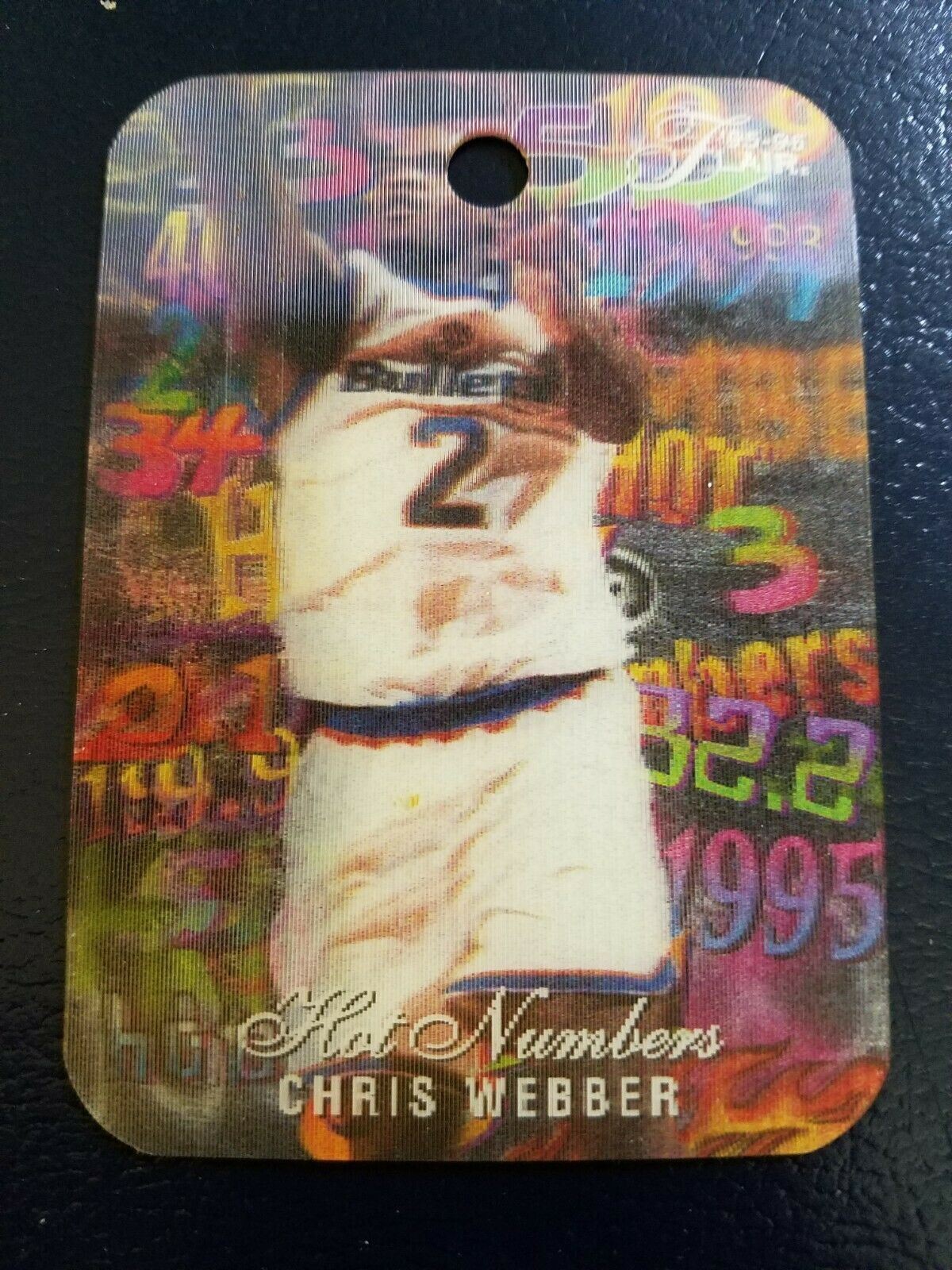 Chris Webber Washington Bullets 1995 - 1996 Flair Hot Numbers Salesman Sample