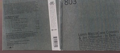 CD Connors Loren MazzaCane & Jim O`Rourke - In Bern 1999 Hat Hut Records