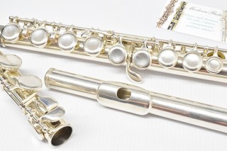 Used Jupiter Carnegie XL Student Flute Silver Plated Solid Silver Riser New Pads