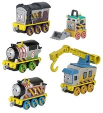 Diecast Vehicle Set Construction Crew 5 Push-Along Toy Train Engines for