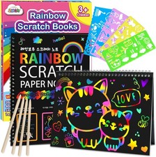 Rainbow Scratch Paper Art and Craft Notebooks