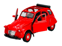 Welly Old Timer Citroen 2CV Rot 1:34 Die Cast Metal Model Neu Im Kasten 43625