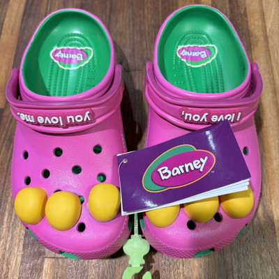 Crocs Limited Edition Barney the Dinosaur Classic Clog Size J3