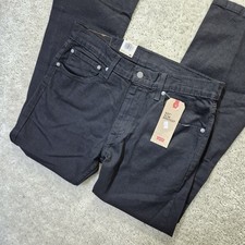 Jeans Levis 527 uomo ACTUAL 34/31 bootcut nero denim elasticizzato cowboy western nuovo