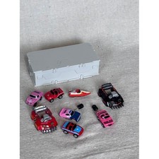 Micro Machines Lot 8 Cars w/ Parts Gray Case Vintage Galoob Vehicles