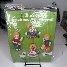 Vintage Bucilla Christmas Needlecraft Jeweled Holiday Ornaments Nursery 3391 D2