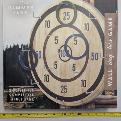 NEW - Hammer + Axe Wall Ring Toss Game