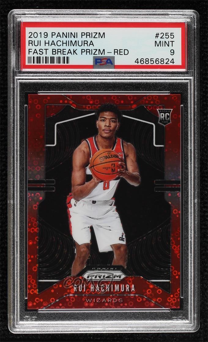 2019-20 Panini Prizm Fast Break Red /125 Rui Hachimura #255 PSA 9 MINT Rookie RC