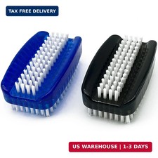 Nail Brush 2 Sided Nylon Bristles - Soft Stiff Fingernail Cleaner Scrub 2 Pack