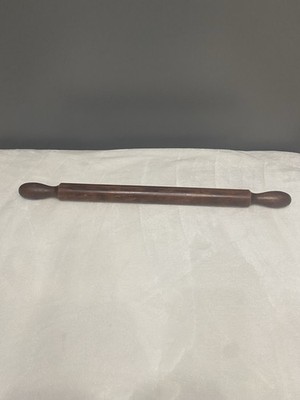 FARMHOUSE POTTERY  Hand Turned Walnut Wooden Rolling Pin Vintage