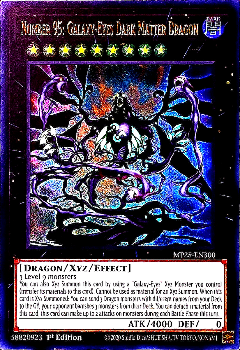 Number 95: Galaxy-Eyes Dark Matter Dragon - MP25-EN300 - Ultra