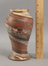 Antique Arts & Crafts Mission Ware Signed NILOAK Swirl Eagle Art Pottery Co Vase