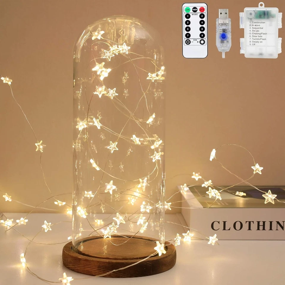 Twinkle Star String Lights 40 LED Spring Garden Decorative Indoor Outdoor - Image 2 of 4