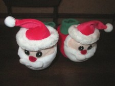 Baby Deer Infant SANTA HEAD Bootie SLIPPERS S 3-6mo NEW Plush Christmas