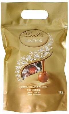 Lindt Lindor XXL Beutel Mischung Schokolade 78 Pralinen - 1kg