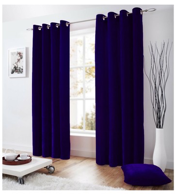 2 Pcs 48 X 84 Royal Blue Velvet Blackout Ringtop Eyelet Grommet Curtains 2 Pcs 48 X 84 Royal Blue Velvet, Bright Blue Velvet Curtains