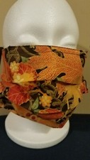 New Face Mask - Fall Print 100 cotton Wash/ Reusable W/FILTER POCKET Wire USA